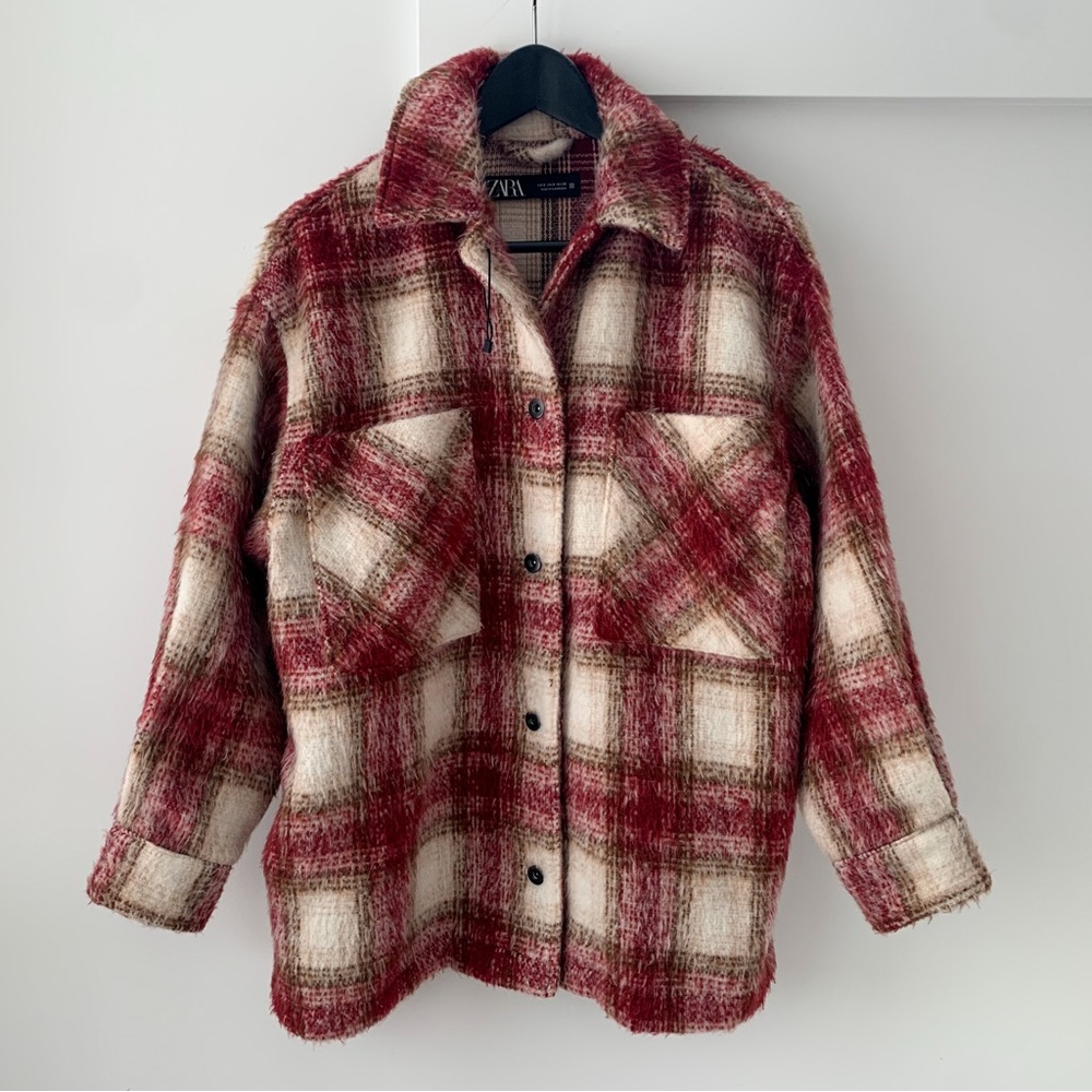 ZARA oversized plaid shacket